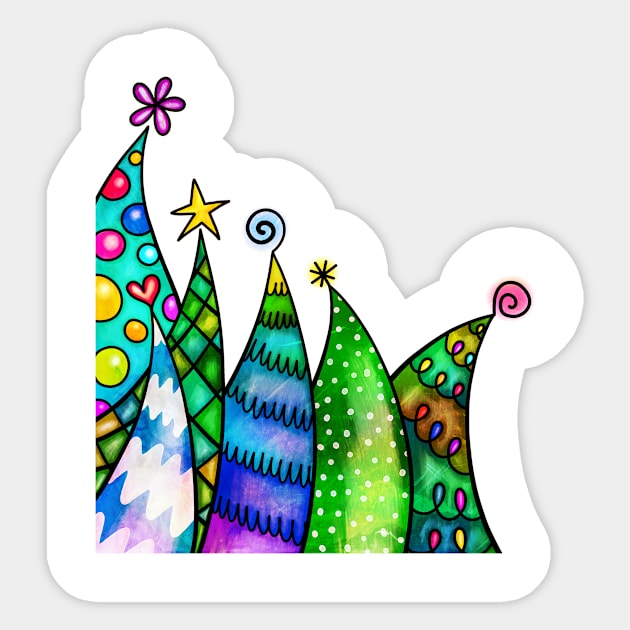 Xmas tree design Sticker by Montanescu